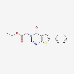 molecular formula C16H14N2O3S B5591440 ethyl (4-oxo-6-phenylthieno[2,3-d]pyrimidin-3(4H)-yl)acetate 