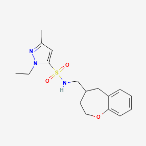 1-ethyl-3-methyl-N-(2,3,4,5-tetrahydro-1-benzoxepin-4-ylmethyl)-1H-pyrazole-5-sulfonamide