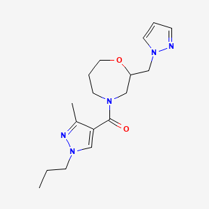 4-[(3-methyl-1-propyl-1H-pyrazol-4-yl)carbonyl]-2-(1H-pyrazol-1-ylmethyl)-1,4-oxazepane