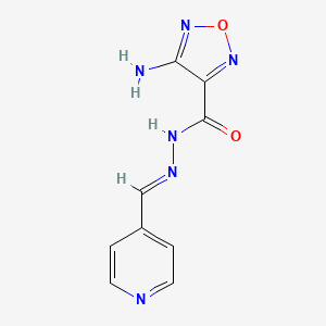molecular formula C9H8N6O2 B5591487 4-氨基-N'-(4-吡啶基亚甲基)-1,2,5-恶二唑-3-碳酰肼 