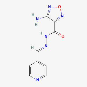 molecular formula C9H8N6O2 B5591487 4-amino-N'-(4-pyridinylmethylene)-1,2,5-oxadiazole-3-carbohydrazide 