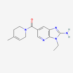 molecular formula C15H19N5O B5591489 3-ethyl-6-[(4-methyl-3,6-dihydropyridin-1(2H)-yl)carbonyl]-3H-imidazo[4,5-b]pyridin-2-amine 