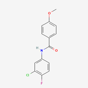 molecular formula C14H11ClFNO2 B5591527 N-(3-chloro-4-fluorophenyl)-4-methoxybenzamide CAS No. 301159-89-7
