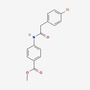 molecular formula C16H14BrNO3 B5591530 4-[(4-溴苯基)乙酰基]氨基苯甲酸甲酯 CAS No. 349430-30-4