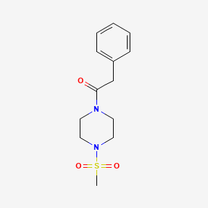 molecular formula C13H18N2O3S B5591532 1-(methylsulfonyl)-4-(phenylacetyl)piperazine CAS No. 5939-62-8