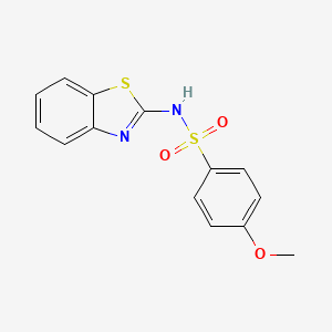 molecular formula C14H12N2O3S2 B5591562 N-1,3-benzothiazol-2-yl-4-methoxybenzenesulfonamide 