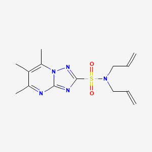 molecular formula C14H19N5O2S B5591581 N,N-diallyl-5,6,7-trimethyl[1,2,4]triazolo[1,5-a]pyrimidine-2-sulfonamide 
