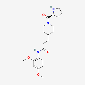 N-(2,4-dimethoxyphenyl)-3-(1-L-prolyl-4-piperidinyl)propanamide hydrochloride