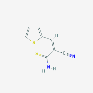 molecular formula C8H6N2S2 B5591623 2-cyano-3-(2-thienyl)-2-propenethioamide 