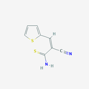 molecular formula C8H6N2S2 B5591623 2-氰基-3-(2-噻吩基)-2-丙烯硫代酰胺 