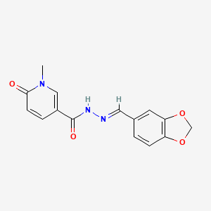 N'-(1,3-benzodioxol-5-ylmethylene)-1-methyl-6-oxo-1,6-dihydro-3-pyridinecarbohydrazide