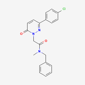 molecular formula C20H18ClN3O2 B5591681 N-benzyl-2-[3-(4-chlorophenyl)-6-oxo-1(6H)-pyridazinyl]-N-methylacetamide 