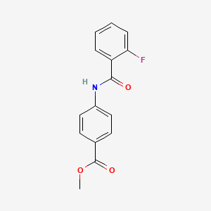 molecular formula C15H12FNO3 B5591694 methyl 4-[(2-fluorobenzoyl)amino]benzoate 