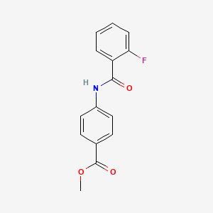 molecular formula C15H12FNO3 B5591694 4-[(2-氟苯甲酰)氨基]苯甲酸甲酯 