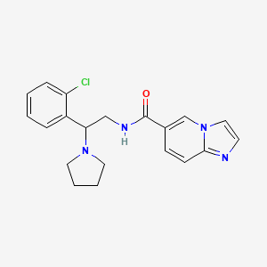 N-[2-(2-chlorophenyl)-2-pyrrolidin-1-ylethyl]imidazo[1,2-a]pyridine-6-carboxamide