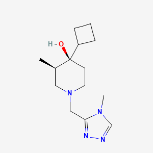 (3R*,4R*)-4-cyclobutyl-3-methyl-1-[(4-methyl-4H-1,2,4-triazol-3-yl)methyl]piperidin-4-ol