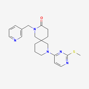 molecular formula C20H25N5OS B5591731 8-[2-(methylthio)pyrimidin-4-yl]-2-(pyridin-3-ylmethyl)-2,8-diazaspiro[5.5]undecan-3-one 