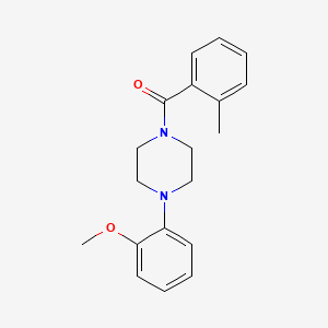 molecular formula C19H22N2O2 B5591746 1-(2-methoxyphenyl)-4-(2-methylbenzoyl)piperazine 