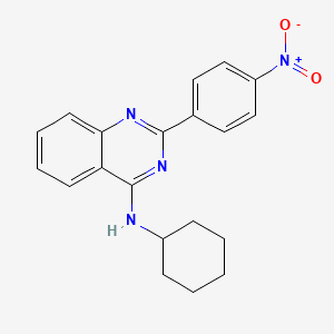 N-cyclohexyl-2-(4-nitrophenyl)-4-quinazolinamine