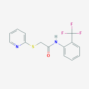 molecular formula C14H11F3N2OS B5591889 2-(2-pyridinylthio)-N-[2-(trifluoromethyl)phenyl]acetamide 