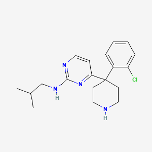 molecular formula C19H25ClN4 B5591895 4-[4-(2-chlorophenyl)-4-piperidinyl]-N-isobutyl-2-pyrimidinamine 