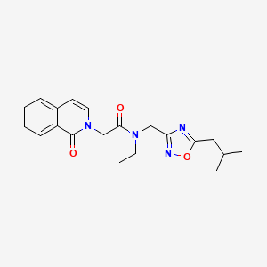 N-ethyl-N-[(5-isobutyl-1,2,4-oxadiazol-3-yl)methyl]-2-(1-oxoisoquinolin-2(1H)-yl)acetamide