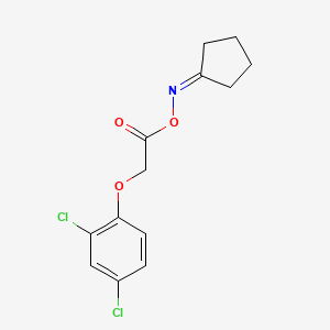 molecular formula C13H13Cl2NO3 B5591972 cyclopentanone O-[2-(2,4-dichlorophenoxy)acetyl]oxime 