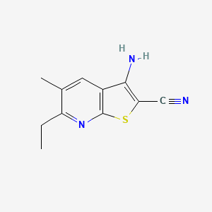 molecular formula C11H11N3S B5591993 3-amino-6-ethyl-5-methylthieno[2,3-b]pyridine-2-carbonitrile 