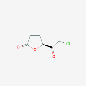 molecular formula C6H7ClO3 B055920 (5S)-5-(2-Chloroacetyl)oxolan-2-one CAS No. 124813-75-8