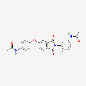 molecular formula C25H21N3O5 B5592004 N-[4-({2-[5-(乙酰氨基)-2-甲基苯基]-1,3-二氧代-2,3-二氢-1H-异喹啉-5-基氧基}苯基)乙酰胺 