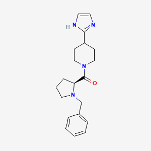 molecular formula C20H26N4O B5592013 1-(1-苄基-L-脯氨酰)-4-(1H-咪唑-2-基)哌啶 