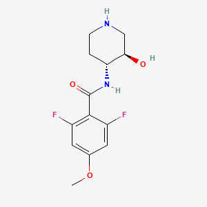 molecular formula C13H16F2N2O3 B5592023 2,6-difluoro-N-[rel-(3R,4R)-3-hydroxy-4-piperidinyl]-4-methoxybenzamide hydrochloride 
