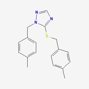 molecular formula C18H19N3S B5592024 1-(4-methylbenzyl)-5-[(4-methylbenzyl)thio]-1H-1,2,4-triazole 