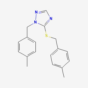 molecular formula C18H19N3S B5592024 1-(4-甲基苄)-5-[(4-甲基苄)硫]-1H-1,2,4-三唑 