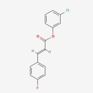molecular formula C15H10ClFO2 B5592032 3-氯苯基-3-(4-氟苯基)丙烯酸酯 