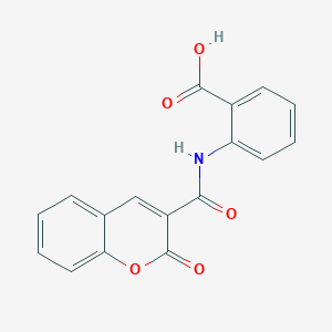 molecular formula C17H11NO5 B5592035 2-{[(2-氧代-2H-香豆素-3-基)羰基]氨基}苯甲酸 