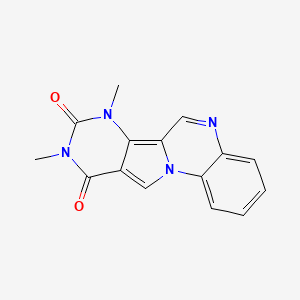 molecular formula C15H12N4O2 B5592050 7,9-dimethylpyrimido[4',5':3,4]pyrrolo[1,2-a]quinoxaline-8,10(7H,9H)-dione 