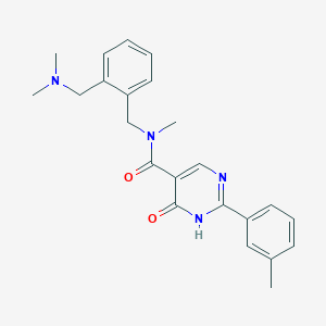 molecular formula C23H26N4O2 B5592095 N-{2-[(dimethylamino)methyl]benzyl}-4-hydroxy-N-methyl-2-(3-methylphenyl)pyrimidine-5-carboxamide 