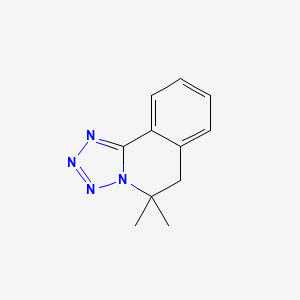 molecular formula C11H12N4 B5592120 5,5-二甲基-5,6-二氢四氮杂唑[5,1-a]异喹啉 CAS No. 310457-43-3