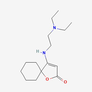 molecular formula C15H26N2O2 B5592159 4-{[2-(diethylamino)ethyl]amino}-1-oxaspiro[4.5]dec-3-en-2-one 