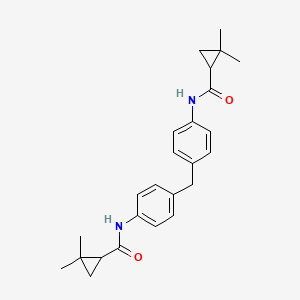 molecular formula C25H30N2O2 B5592183 N,N'-(methylenedi-4,1-phenylene)bis(2,2-dimethylcyclopropanecarboxamide) 