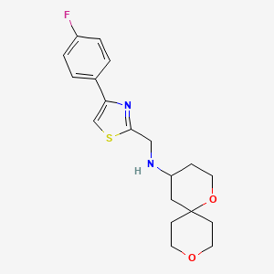 1,9-dioxaspiro[5.5]undec-4-yl{[4-(4-fluorophenyl)-1,3-thiazol-2-yl]methyl}amine