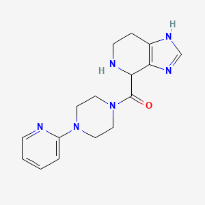 molecular formula C16H20N6O B5592201 4-{[4-(2-pyridinyl)-1-piperazinyl]carbonyl}-4,5,6,7-tetrahydro-1H-imidazo[4,5-c]pyridine dihydrochloride 