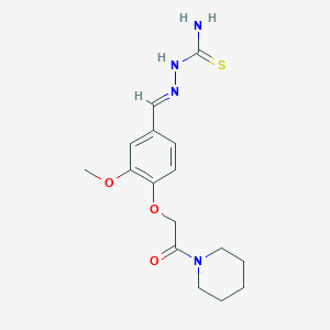3-methoxy-4-[2-oxo-2-(1-piperidinyl)ethoxy]benzaldehyde thiosemicarbazone