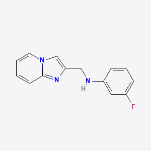 molecular formula C14H12FN3 B5592224 (3-fluorophenyl)(imidazo[1,2-a]pyridin-2-ylmethyl)amine 