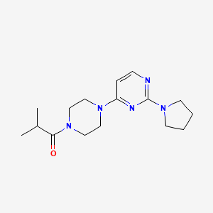 molecular formula C16H25N5O B5592239 4-(4-isobutyryl-1-piperazinyl)-2-(1-pyrrolidinyl)pyrimidine 