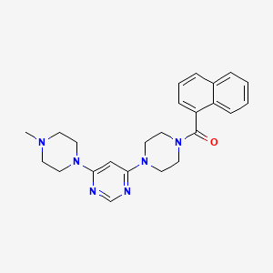 molecular formula C24H28N6O B5592260 4-(4-methyl-1-piperazinyl)-6-[4-(1-naphthoyl)-1-piperazinyl]pyrimidine 