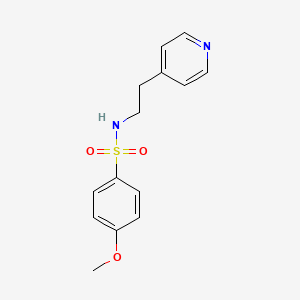 molecular formula C14H16N2O3S B5592296 4-甲氧基-N-[2-(4-吡啶基)乙基]苯磺酰胺 