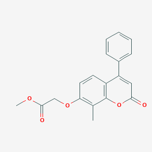 molecular formula C19H16O5 B5592334 甲基[(8-甲基-2-氧代-4-苯基-2H-香豆素-7-基)氧基]乙酸酯 