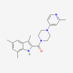 3,5,7-trimethyl-2-{[4-(2-methyl-4-pyridinyl)-1-piperazinyl]carbonyl}-1H-indole